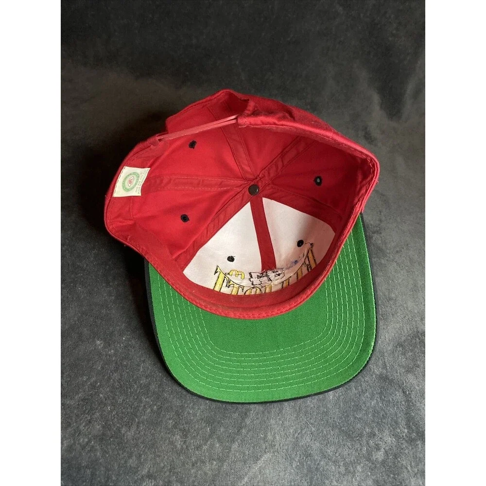 Vintage 90s McDonald's Racing Team Hat Bill Elliot 94 Promotional Snapback Red